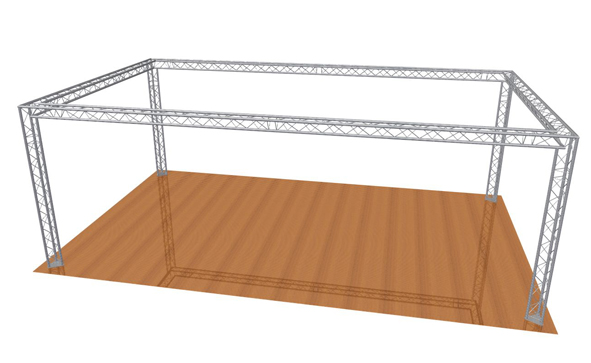 6m x 4m x 2.5m Lighting Truss - System 35 Trio